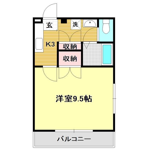 エミネンス寿(1K/1階)の間取り写真