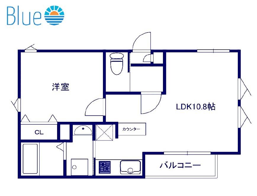 リヴィエール鶴見(1LDK/1階)の間取り写真