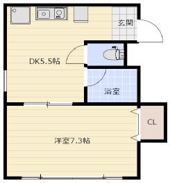 ラフィーネ諏訪(1DK/3階)の間取り写真