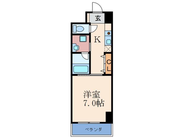 デセンシアISHIFUNE(1K/5階)の間取り写真
