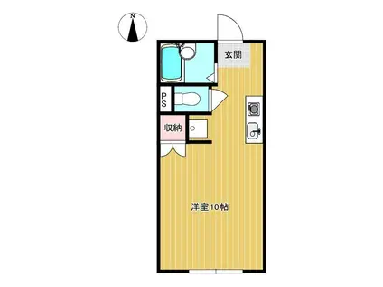 リバーコースト大石(ワンルーム/1階)の間取り写真