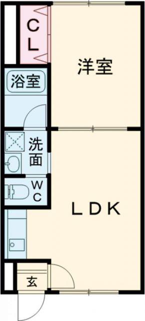 ピュアパレス北昭和(1LDK/5階)の間取り写真