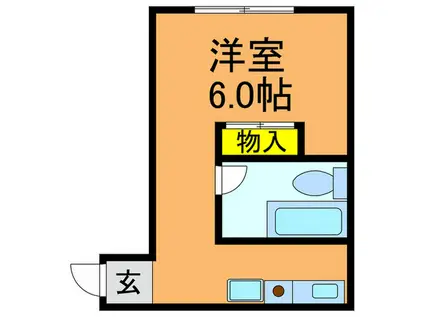 シャルム枚方(ワンルーム/2階)の間取り写真