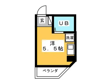 グレイス戸塚(ワンルーム/1階)の間取り写真