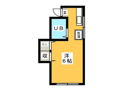 ハイツONO(ワンルーム/2階)の間取り写真