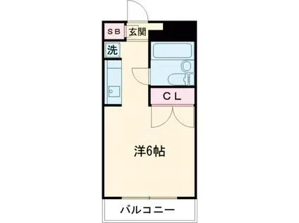 ホープ調布(1K/2階)の間取り写真