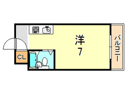 リッチライフ伊川谷I(ワンルーム/2階)の間取り写真