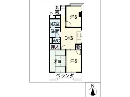 メゾン和幸(3DK/4階)の間取り写真