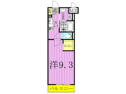 エレガンスチヨダⅡ(1K/1階)の間取り写真