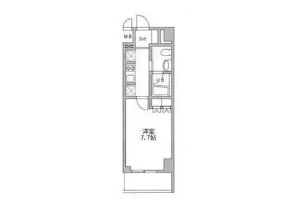 プラウドフラット仙川II(1K/1階)の間取り写真