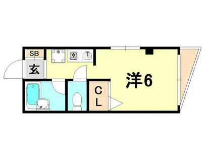 レックイン須磨(1K/4階)の間取り写真