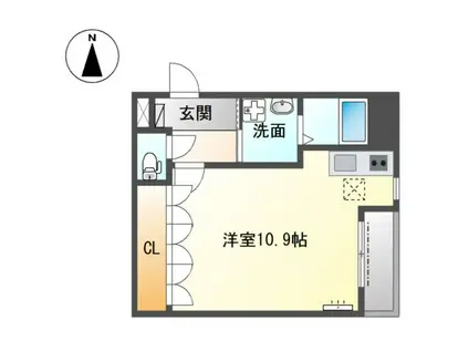 ブルーム(ワンルーム/1階)の間取り写真