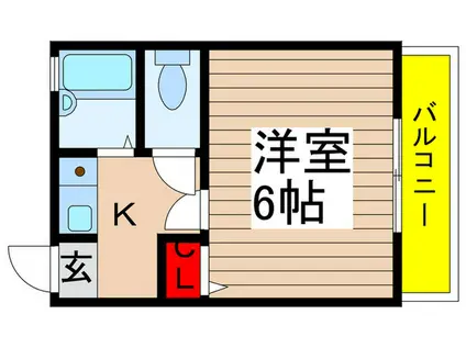 ハイツYKT(1K/2階)の間取り写真