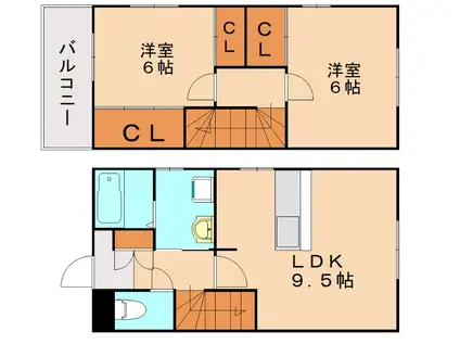 GRACE(2LDK/1階)の間取り写真