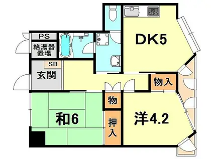 ルモン舞子(2DK/4階)の間取り写真