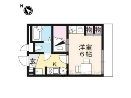 レオパレス湖畔平(1K/2階)の間取り写真