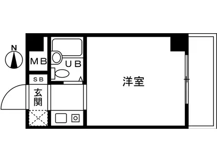 ドルチェ西八王子(ワンルーム/2階)の間取り写真