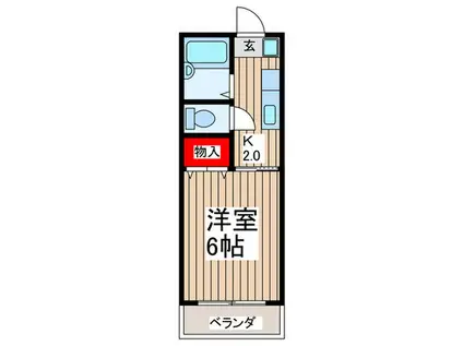 ラ・レジデンスプレリュード(1K/1階)の間取り写真