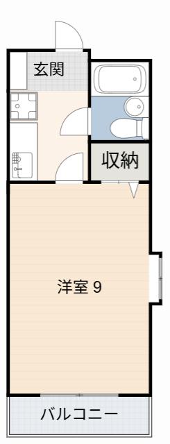 サンコートYOSIKAWA(1K/2階)の間取り写真