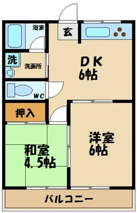 ミノワコーポ 1階階 間取り
