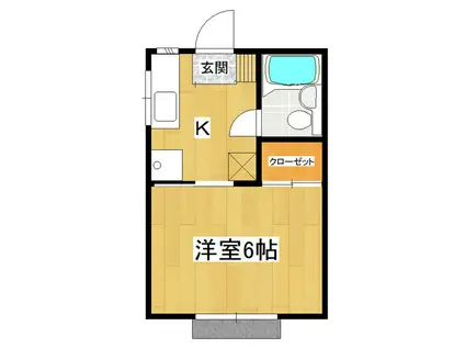 プリマベーラ(1K/1階)の間取り写真