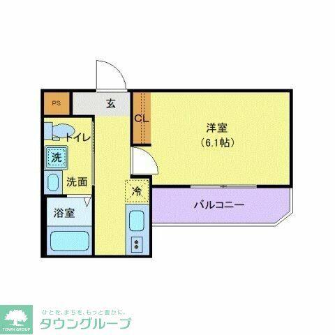 DELIGHT TOWN(1K/2階)の間取り写真