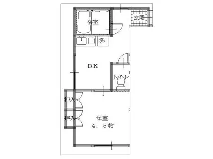 すまいる高経(1SDK/1階)の間取り写真