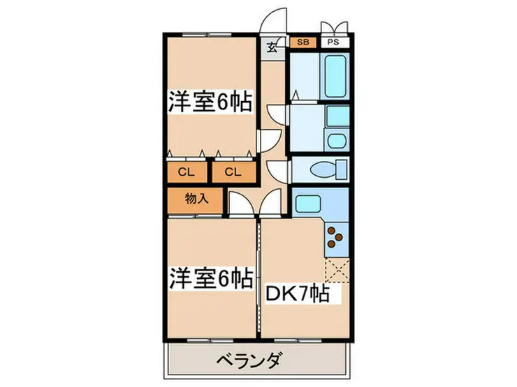 スタウト調布 2階階 間取り