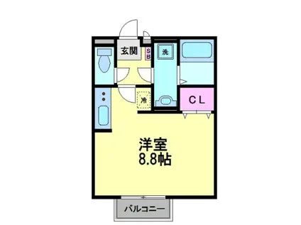 LAPITA I (1K/1階)の間取り写真