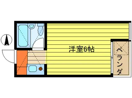 ブルーメ花畑26(ワンルーム/2階)の間取り写真