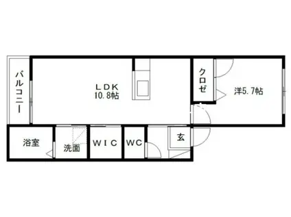 豊成Yハウス(1LDK/1階)の間取り写真