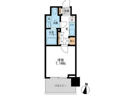 アーデン清澄白河(1K/8階)の間取り写真