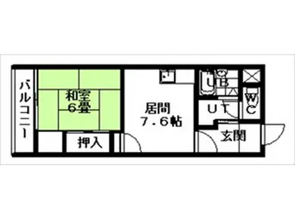 アートサイドテラス(1LDK/7階)の間取り写真