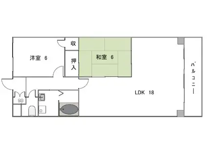 エクセル覚王山(2LDK/3階)の間取り写真