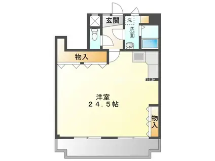 東マンションI(ワンルーム/7階)の間取り写真