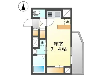 S-RESIDENCE庄内通駅前CURERE(ワンルーム/15階)の間取り写真
