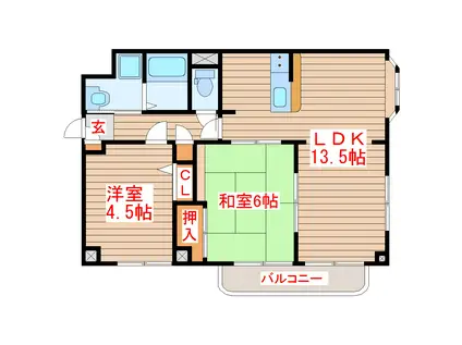 PRIERII(2LDK/7階)の間取り写真