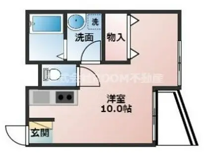 センチュリー21立野A・B(ワンルーム/3階)の間取り写真