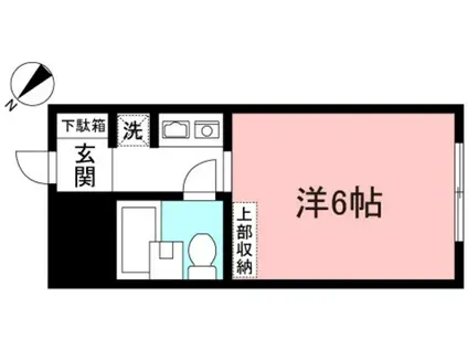 コスモ羽根木(1K/1階)の間取り写真