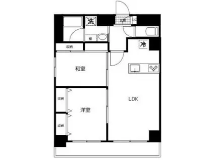 スカール千葉みなと(1DK/10階)の間取り写真