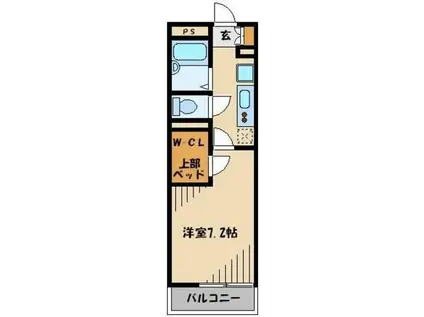 レオパレスMAMI(1K/3階)の間取り写真