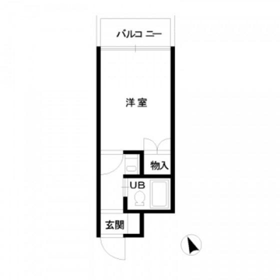 ワイアンドワイ宝町ビル(ワンルーム/3階)の間取り写真