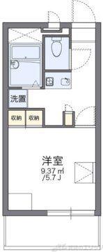 レオパレスドミールI(1K/1階)の間取り写真