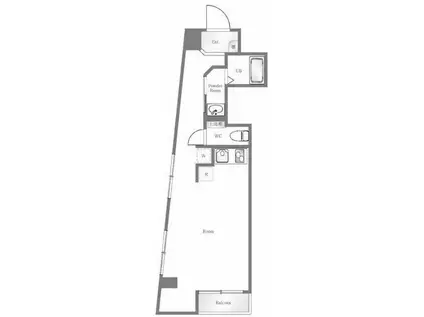 クレセントプラザ笹塚(ワンルーム/6階)の間取り写真