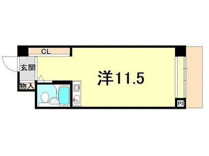 イーストコート2番街(ワンルーム/7階)の間取り写真