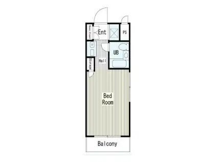 ホーユウコンフォルト大和深見(ワンルーム/2階)の間取り写真