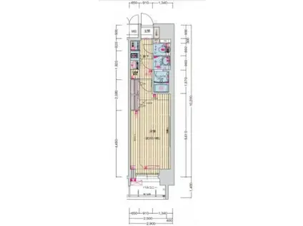 プレサンス丸の内フォート(1K/2階)の間取り写真