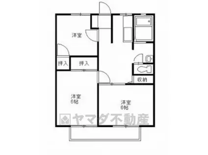 ハイツファミール(3DK/1階)の間取り写真