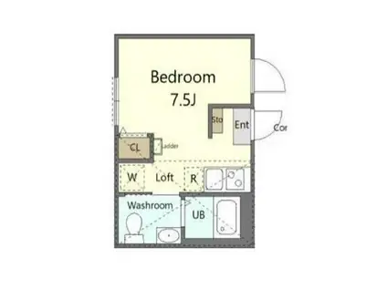 TOKYO HANEDA ノース(ワンルーム/3階)の間取り写真