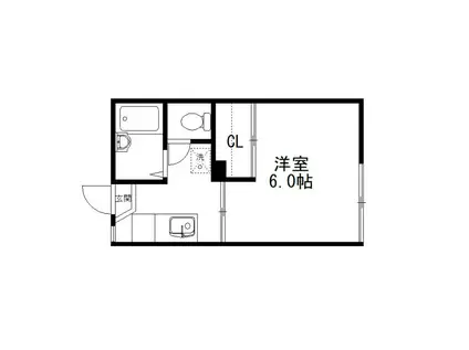 コーポアカシア(1K/1階)の間取り写真